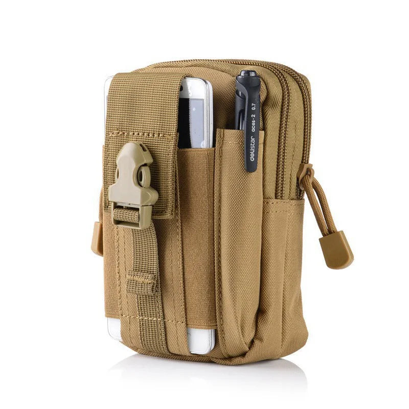 Mobile Phone Case Pouch Waist Bag Waterproof Nylon Multifunction Casual Men Waist Pack Male Small Bag