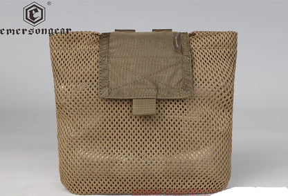 Airsoft Molle Dump Pouch Outdoor Roll-Up Drawstring Magazine Utility Folding Waist Bag Mesh Foldable Sport Hunting EDC Pocket