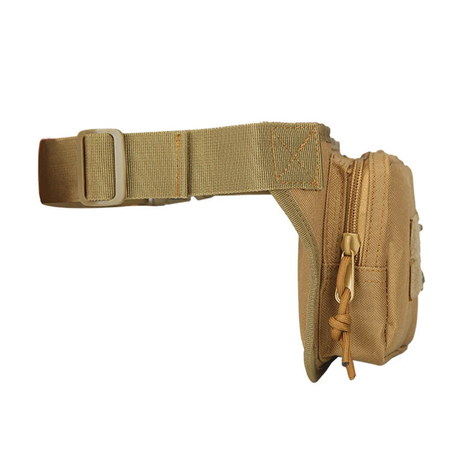 Multifunctional Waist Bag   Outdoor-grade High-Density Wear-Resistant Fabric   D-ring for Mounting   Hidden Zippered Pocket