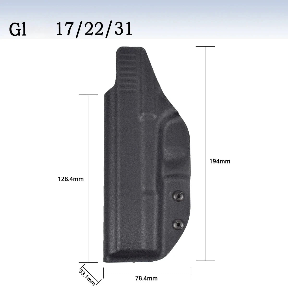 PVC Holster For 1911 Glock 17 19 26 43 43X Tauru M17 P07 P365 PPQ Inside Waistband Concealed Carry Belt Clip Stack Pouch
