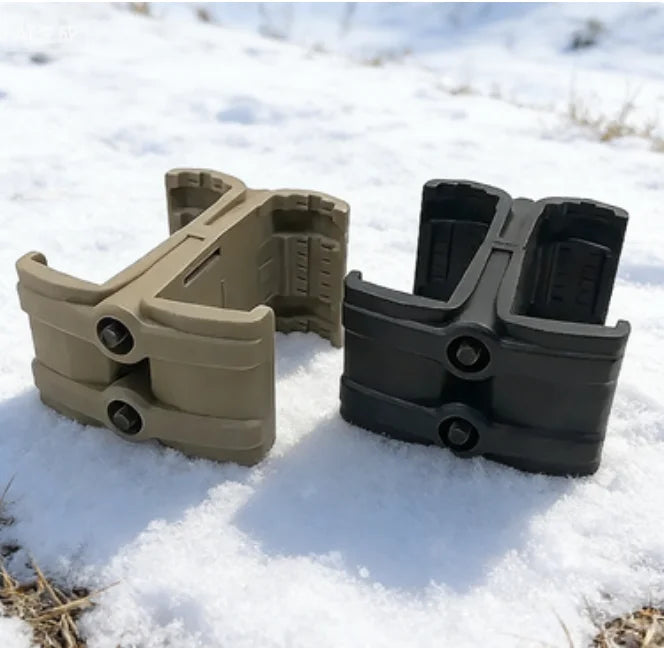 2026 Quick-Release Dual Magazine Coupler for Nerf, Telescopic 5.56 Nylon Clip Holder with Spring, Enhanced Loader Accessory