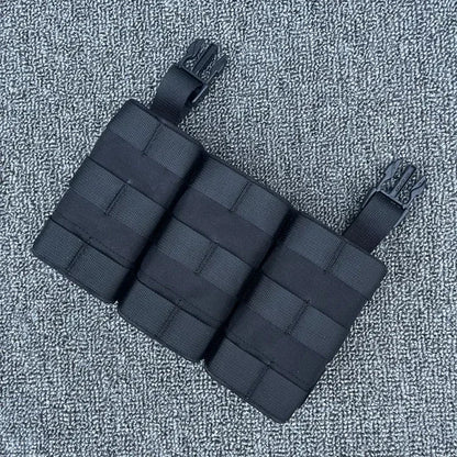 FAST 5.56 Triple Magazine Pouch Front Panel Tactical Vest Expansion Accessories M4 AR15 FCSK Magazine Rack Vest Accessories