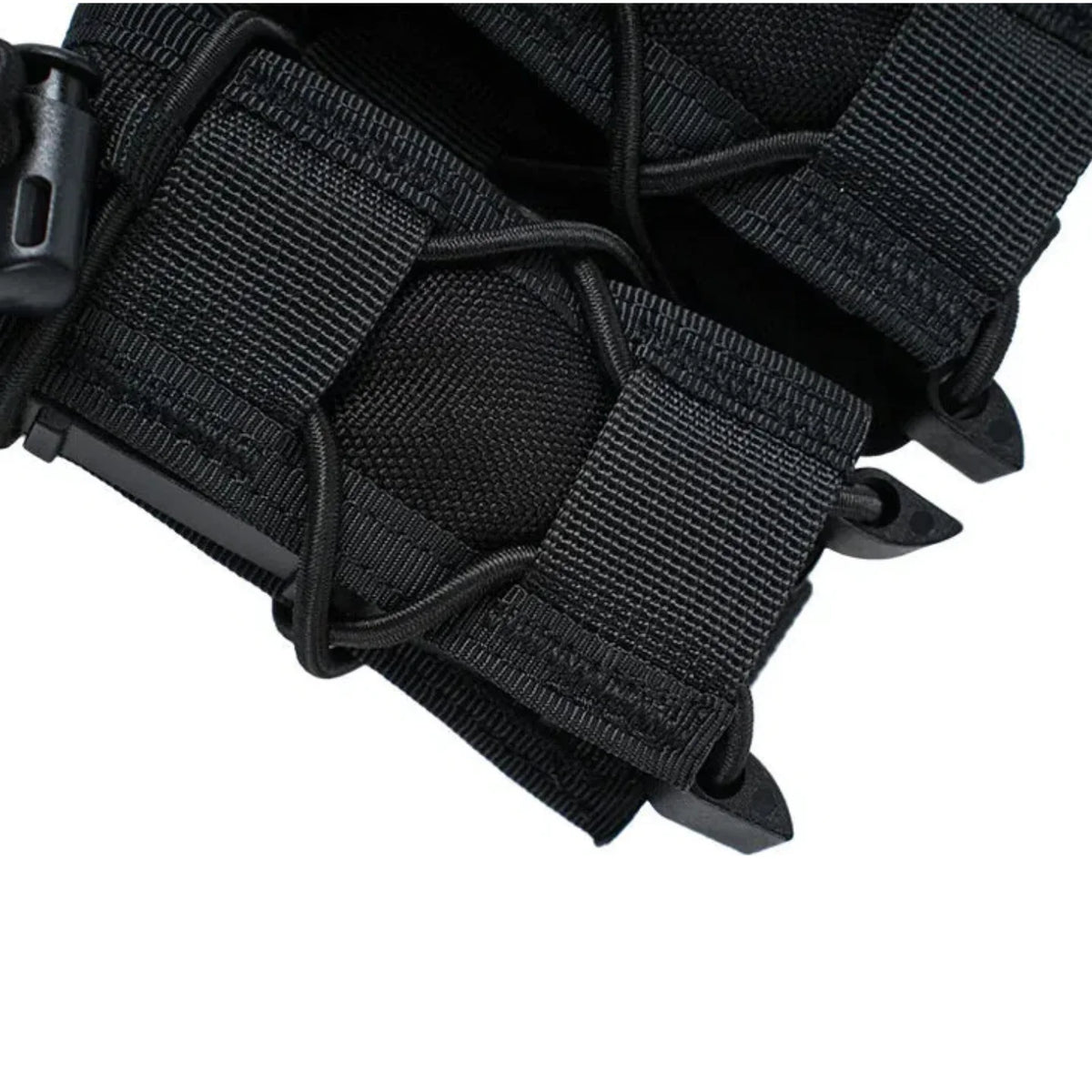 1pc MOLLE Mag Pouch FAST 9MM Double Mag Bag Hunting CS Games Air Soft Holder With Nylon Support Clip