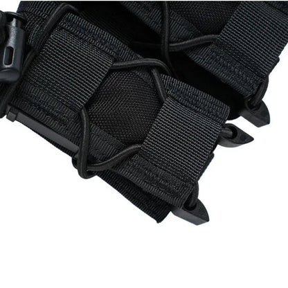 1pc MOLLE Mag Pouch FAST 9MM Double Mag Bag Hunting CS Games Air Soft Holder With Nylon Support Clip