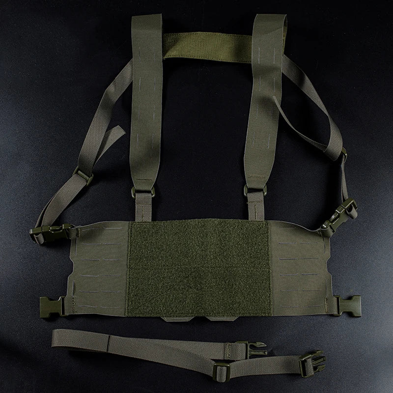 Outdoor Tactical Chesty Rig Waist Strap Hunting Accessories Practical Wide Harness Vest Gear Laser Cutting Molle Chest Rig