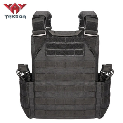 YKEDA 1000D Nylon Plate Carrier Tactical Vest Outdoor Hunting Protective Adjustable Molle Vest for Airsoft Combat Accessories