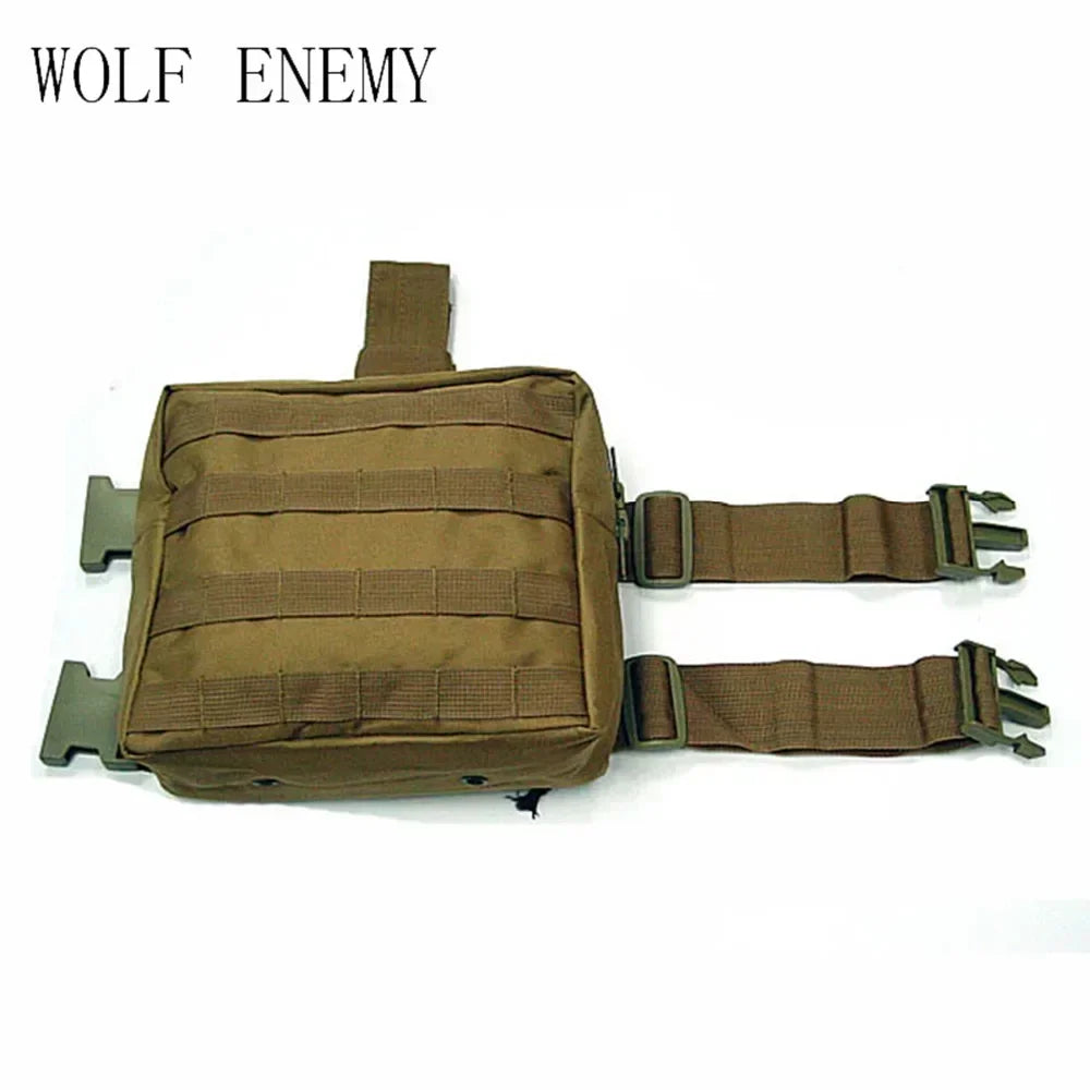 Hunting Molle Tactical DUMP Drop Leg Panel Utility Pouch Outdoor Hiking Storage Magazine Camo Waist Bag