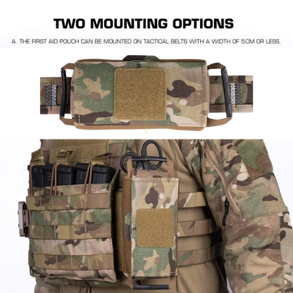 Tactical Trauma Pouch IFAK Individual First Aid Kit EDC Medical Rapid Bag for Airsoft Plate Carrier Belt
