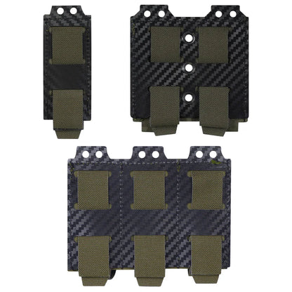 Single/Double/Triple MOLLE-Compatible 9MM Mag Pouch Quick-Release Buckle Elastic Retention Airsoft Shooting Hunting Mag Holder
