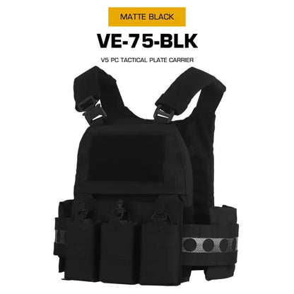 WOSPORT Hunting Vest V5 PC Quick Release Tactical MOLLE Plate Carrier With Triple Magazine Pouches Modular Vest