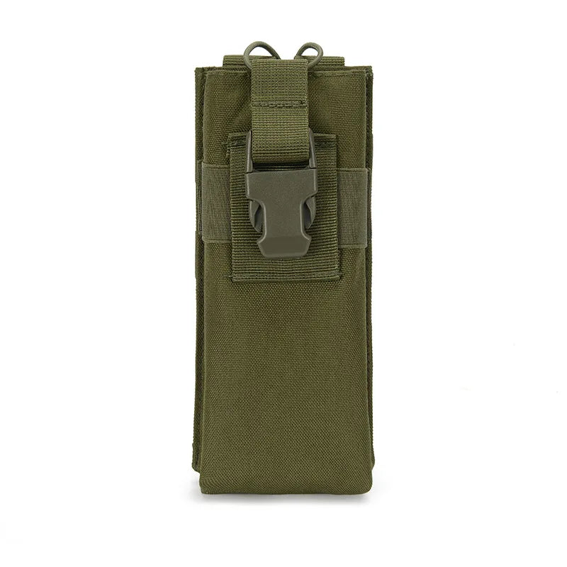 Portable Molle Walkie Talkie Bag Tactical Radio Holder Outdoor Nylon Water Bottle Pouch for Camping Hiking