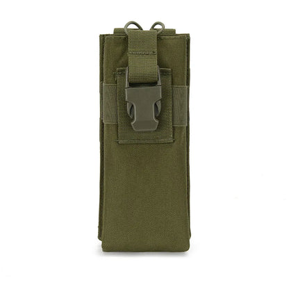 Portable Molle Walkie Talkie Bag Tactical Radio Holder Outdoor Nylon Water Bottle Pouch for Camping Hiking