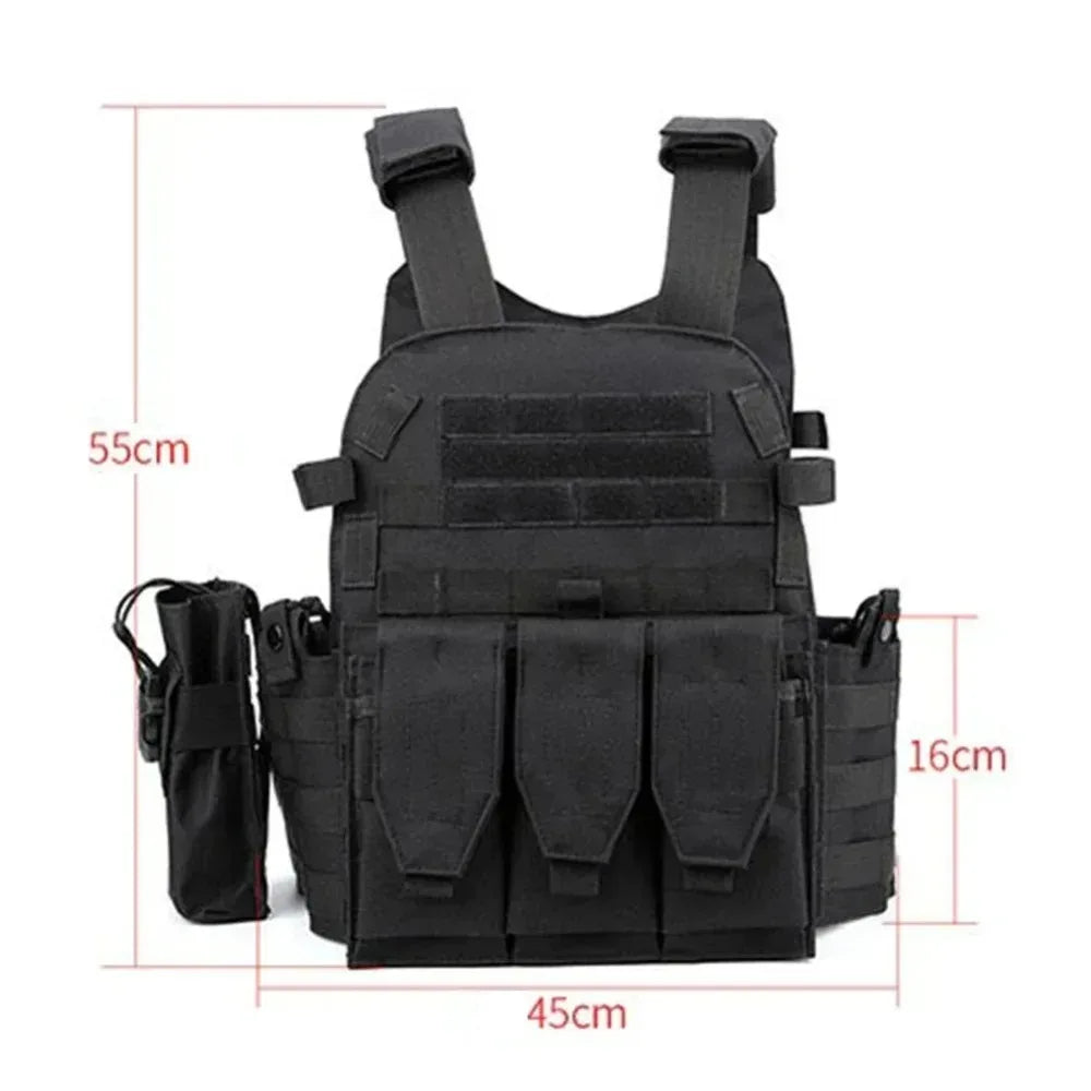 Kids Military Combat Vest Adjustable Tactical Airsoft Paintball Vest For Outdoor CS Game Cosplay Role Playing Children Costume