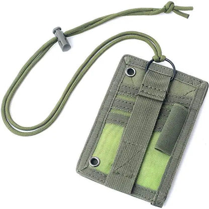Portable Tactical Card Sleeve Clear ID Tag Holder Neck Lanyard Waterproof Document Pouch Military Style Badge Bag