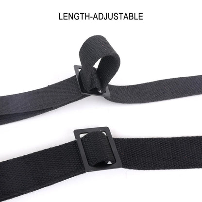 Retro AK Tactical Rifle Sling Adjustable Cotton Canvas Gun Strap with Genuine Leather Ends for Hunting Shooting