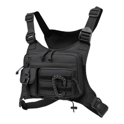 Outdoor Sports Chest Bag Multi Pocket Cycling Chest Bag Adjustable Strap Nylon Hunt Vest Bag Travel Commute Sports Backpack