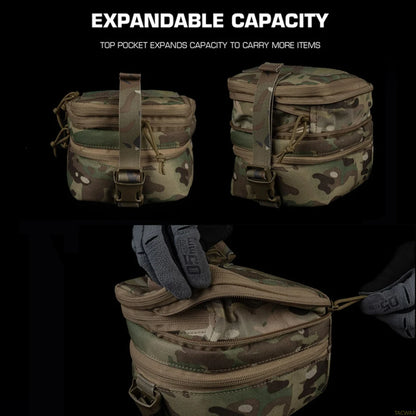 Tactical NVG Pouch for PVS-7/14/15/18/23/31/22/24/26,Airsoft Hunting MOLLE Padded Expandable Binocular Night Vision Carry Case