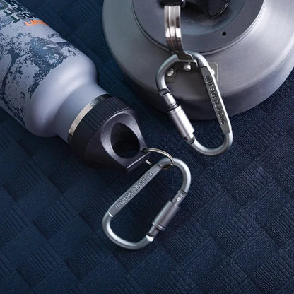 4PCS High-quality bold 8CM lockable D-shaped carabiner quick link nut buckle backpack clip made of aluminum alloy