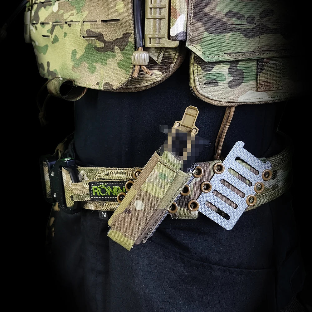 Tactical Waist Dual-Row 40 ° Angled MOLLE Bevel Adapter Plate Belt Accessory