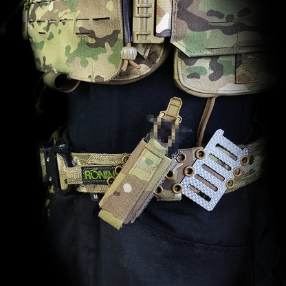 Tactical Waist Dual-Row 40 ° Angled MOLLE Bevel Adapter Plate Belt Accessory