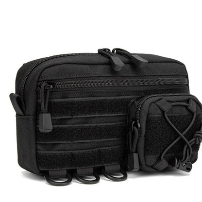 Tactical MOLLE Admin Pouch Horizontal Front Drawstring Pocket EDC Utility Organizer Waist Pack for EMT Hunting Outdoor