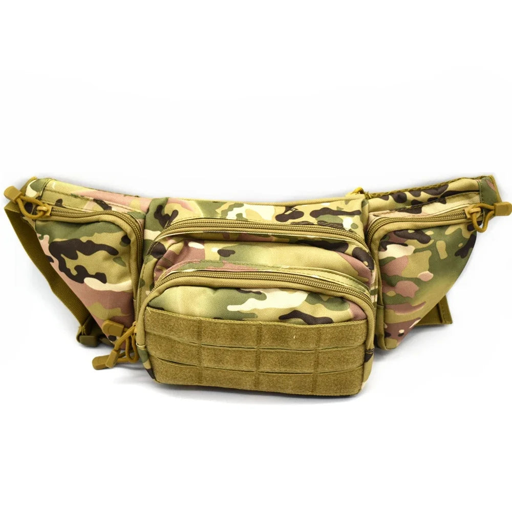 Tactical Pistol Bag Chest Waist Handgun Bag Holster Gun Fanny Pack with Magazine Pouch Holder for GL 17 19 Beretta M9 SIG