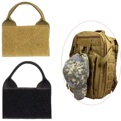 Tactical Backpack Vest Patch Molle Adapter Panel Hook And Ring Converter With Attached ID Patch DIY Patch Bag