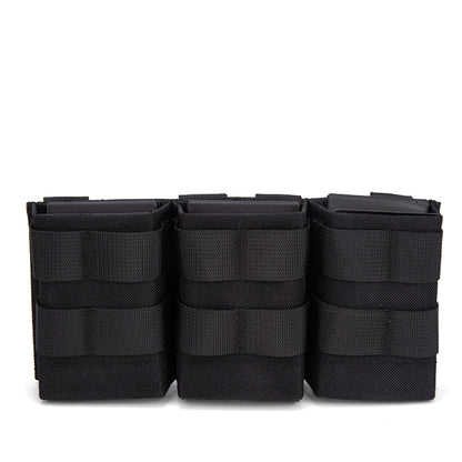 Triple medium 5.56 magazine bag, tactical vest magazine bag, M4 KYWI MAG magazine bag, tactical hunting airsoft equipment