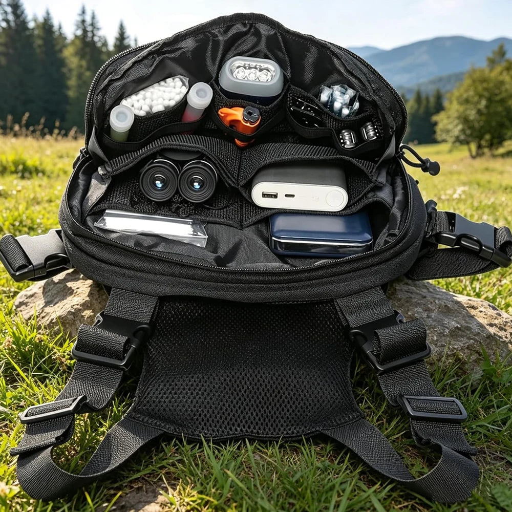 Tactical Pistol Gun Storage Bag Cancealed Carry Gun Pouch EDC Chest Bag Utility Chest Rig Pouch Admin Pouch with Gun Holster