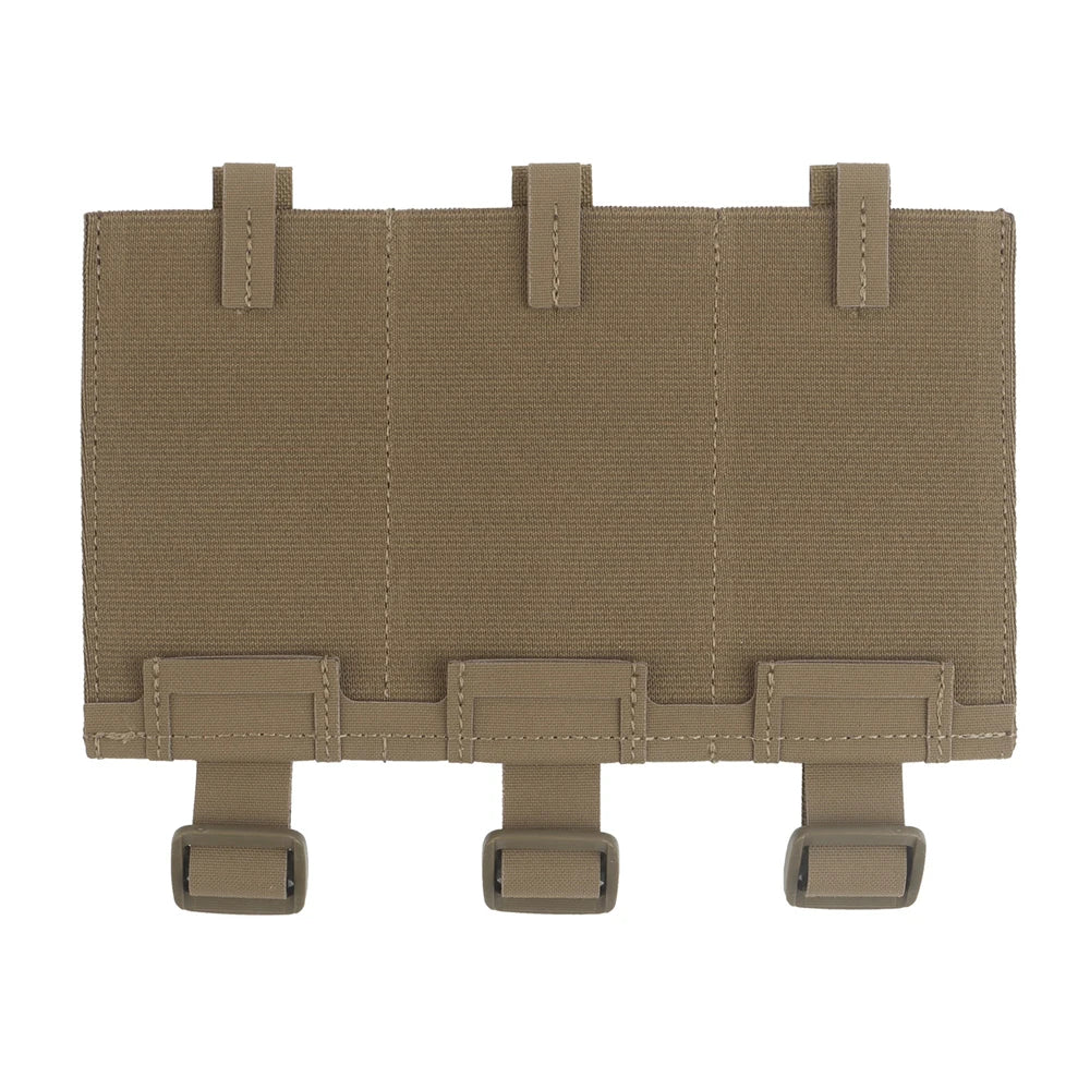 Tactical Elastic Triple Mag Pouch Panel Multi-Purpose MOLLE System Mount Hunting Combat Airsoft Magazine Bag Expand Accessories