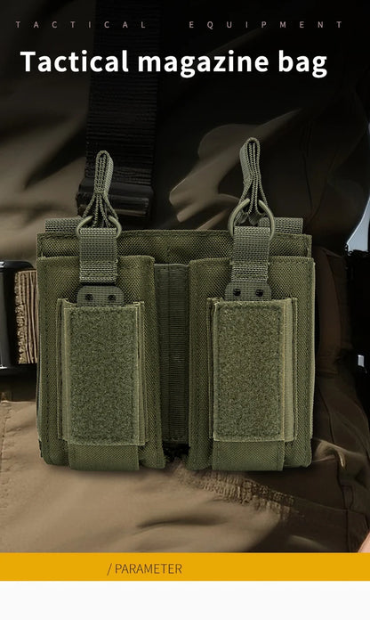 M4 M14 M16 AK AR Magazine Pouch Tactical Molle Triple Magazine Pouch Double-Layer Mag Pouches Universal Cartridge Holder