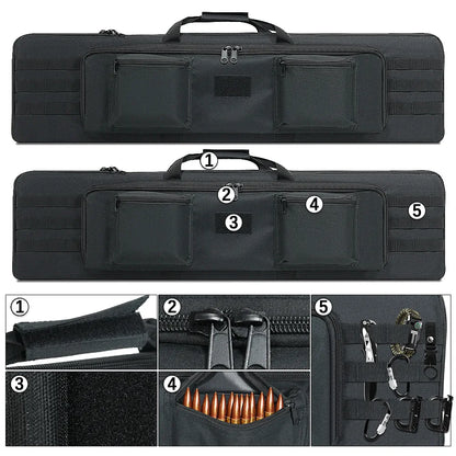 100/120cm Gun Bag Rifle Case Backpack Sniper Gun Carry Protection Bag Airsoft Shooting Gun Bag Hunting Accessories