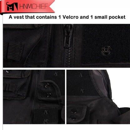Military POLICE Law Enforcement Vest Tactical Vest SWAT Combat  vest CS equipment-Black uniform
