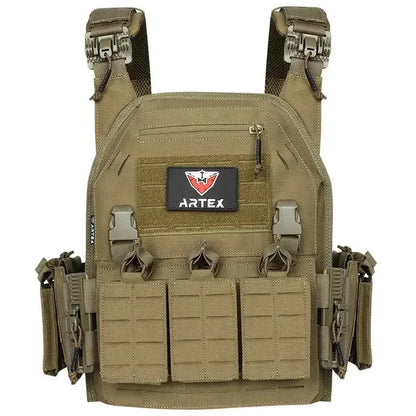 Ranger Green Plate Carrier Tactical Vest With Quick Release Security Molle Chaleco Tactical Bandolier Laser Cut Vest