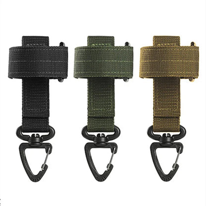 3 Pcs Tactical Carabiner Outdoor EDC Keychain Keys Holder Camping Backpack Belt Hook Hanging Buckle Muilter Clip