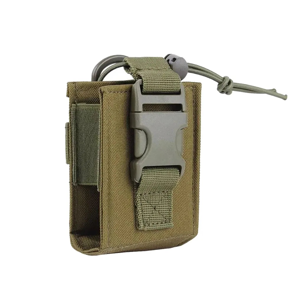 Tactical Molle Radio Walkie Talkie Pouch Outdoor Portable Radio Interphone Holster Carry Bag Adjustable Universal Radio Holder