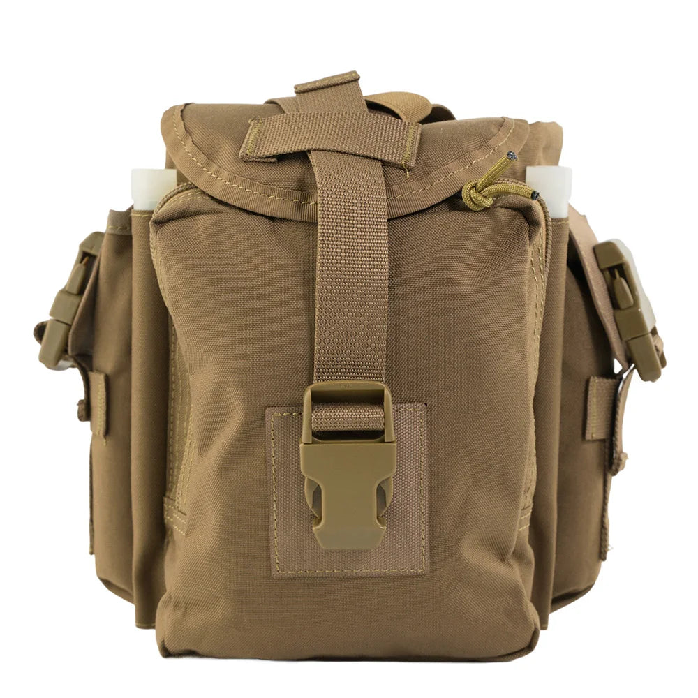 Outdoor Water Bottle Bag Multifunctional MOLLE Waist Bag Accessory Pouch Kettle Cup Cover
