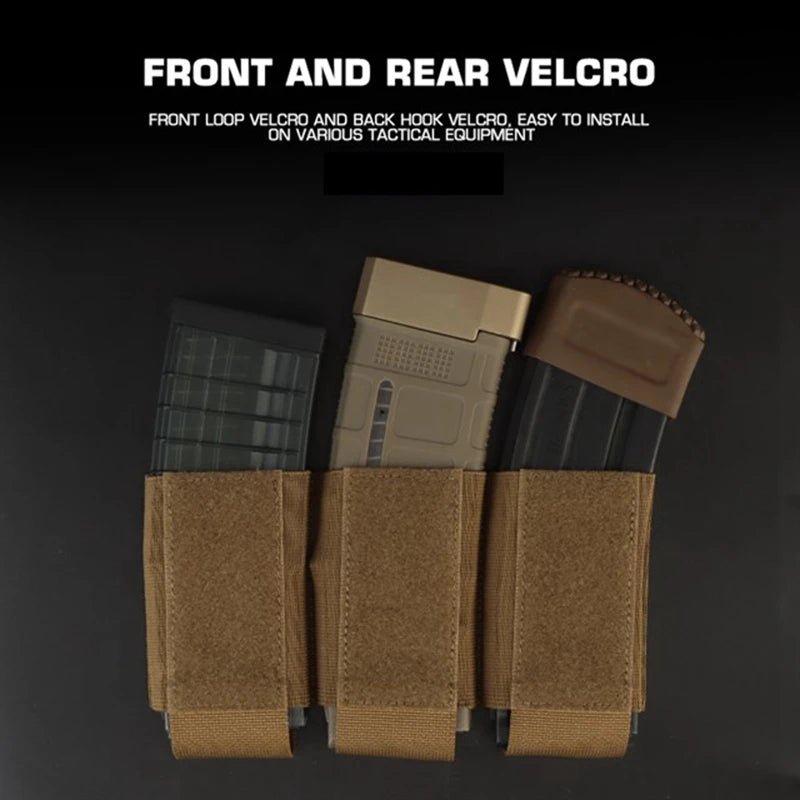 Hunting Triple Magazine Pouch 5.56 7.62 Single Double Triple Magazine Bag for AK47 AR15 Tactical Vest Rig Holster for Shooting
