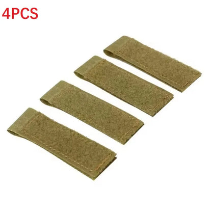 4 PCS Tactical Molle Strip Hook and Loop Fastener Durable Easy Install ID Patches Attachment Strap for Backpack Vest Tactical