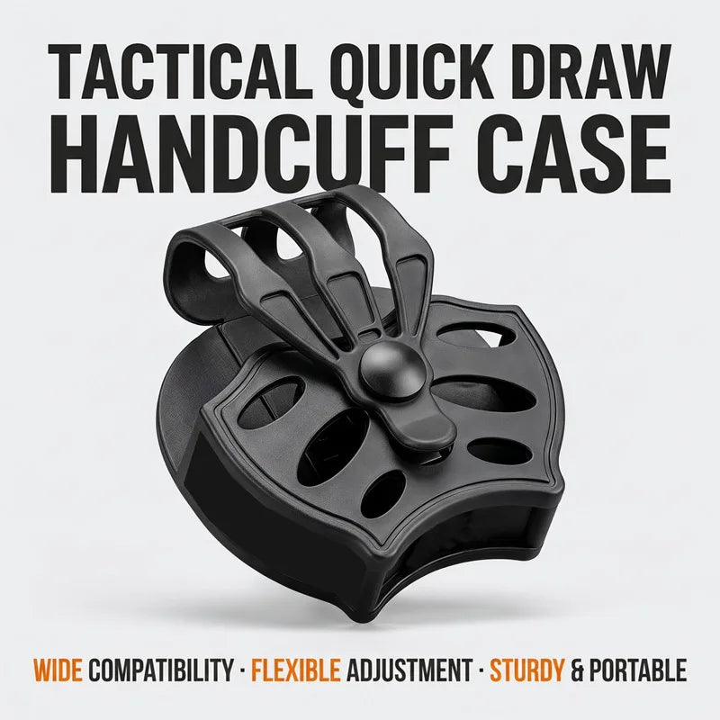 Upgrade Polymer Handcuff Case for Most Chain or Hinged Cuffs Quick Release Cuffs Holster MOLLE Compatible 360 Rotation Belt Clip