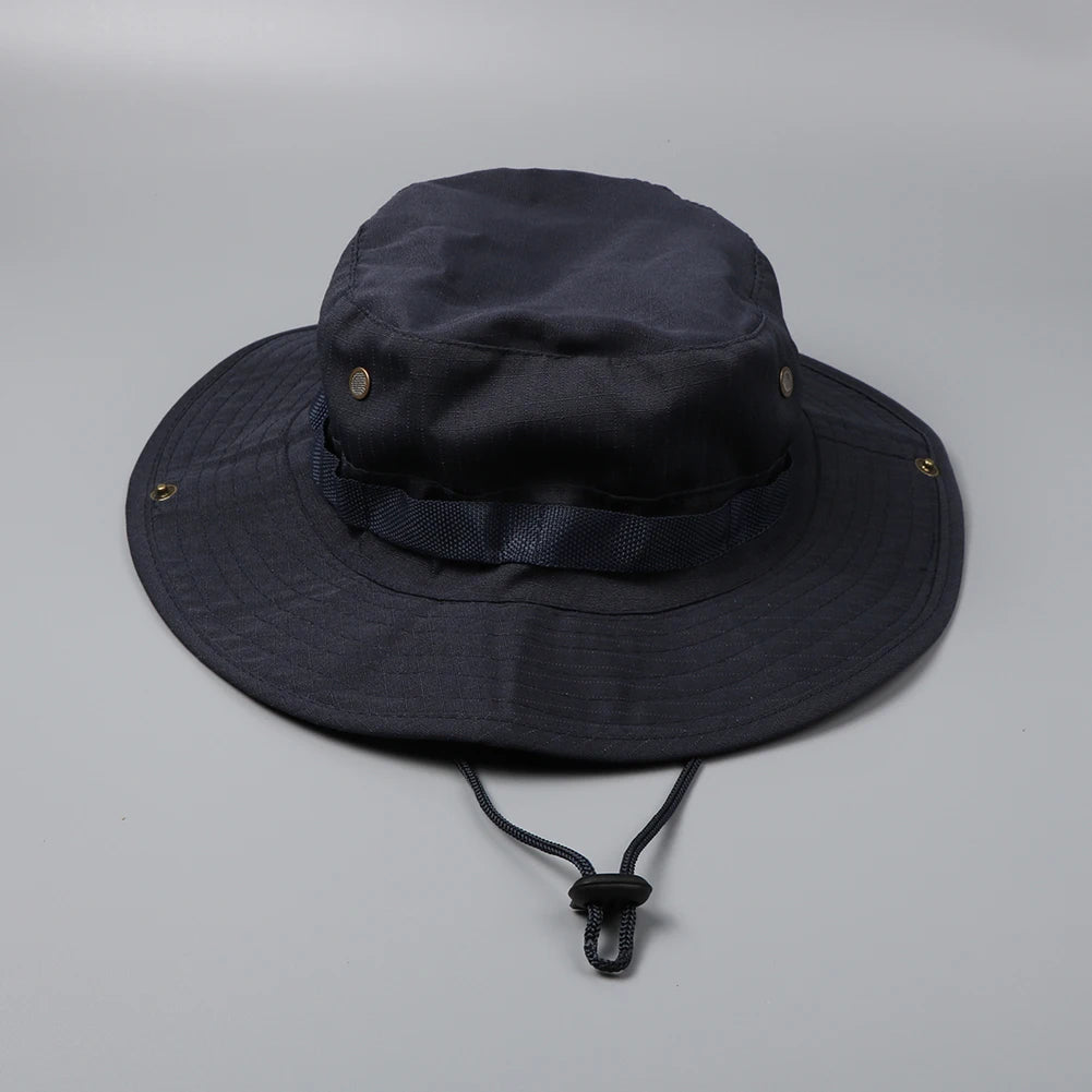 Camouflage Tactical Boonie Hats Camping Climbing Bucket Sniper Hat Men Outdoor Fishing Hiking Cap Sun Protective Boonie Caps