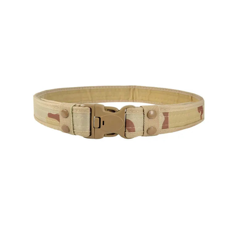 Men's Tactical Belt  Quick Release Belts Outdoor Nylon Military Camouflage Oxford Cloth Wide Waist Belt Hiking EDC Accessories