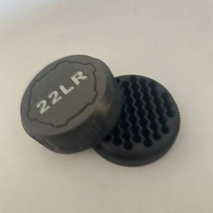 22 caliber micro ammunition storage box with screw lid design compact and durable pocket size easy to carry ammunition box Avail