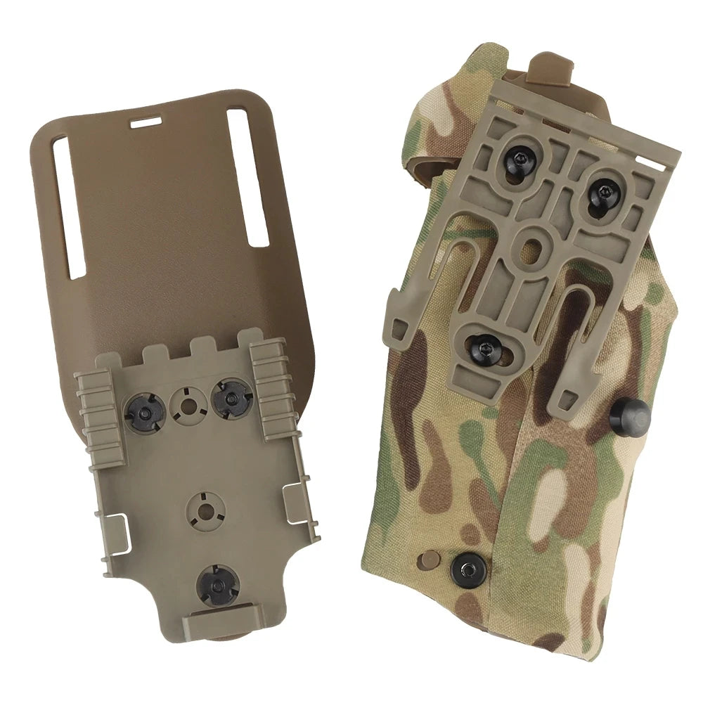 6354DO Tactical Gun Holster for Glock G17 G19 Compatible With X300 Lights Holster QLS Quick Mount Adapter Leg Shroud Drop Men