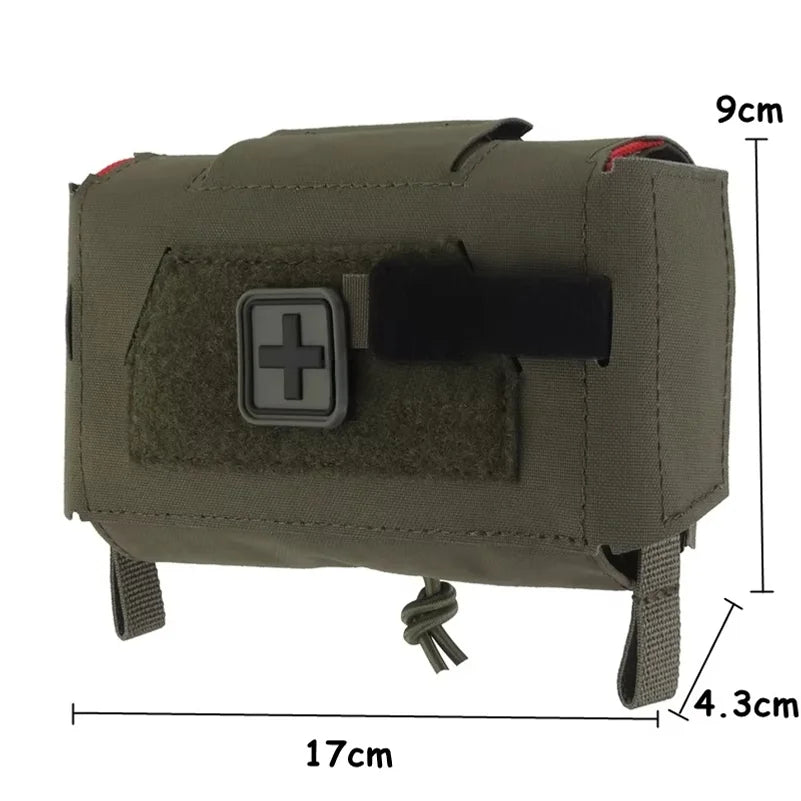 Outdoor Hunting Compact Trauma Pouch Ambidextrous Rapid Deployment  Tactical Medical First Aid Bag EDC Molle Pouch