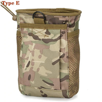 Tactical Molle Folding Magazine Dump Drop Pouch Utility Drawstring Recovery Mag Holster Ammo Bag Hunting Accessories Pouch
