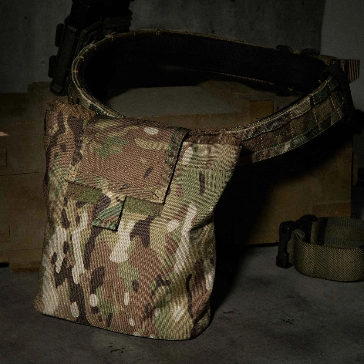 KRYDEX Tactical Magazine Dump Pouch Molle Mag Recover Drop Pouch Recycling Bag Hunting Outdoor Hiking Storage Tool Bag