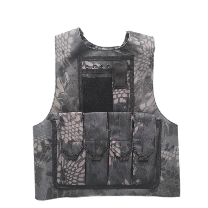 Kids Tactical CS Vest Children Outdoor Camouflage Waistcoat Training Airsoft Paintball  Vests Combat Shooting Protect Gear