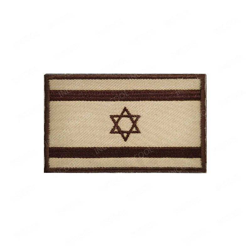Israel Flag Embroidered Patches PVC Rubber Israeli Sticker Appliqued For Clothing