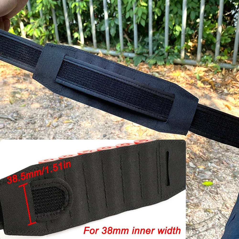 Tactical 500D Nylon Shotgun Shell Holder, 6 Round 12 Gauge Shotgun Ammo Storage Bag for 38MM Belts, Hunting Accessories